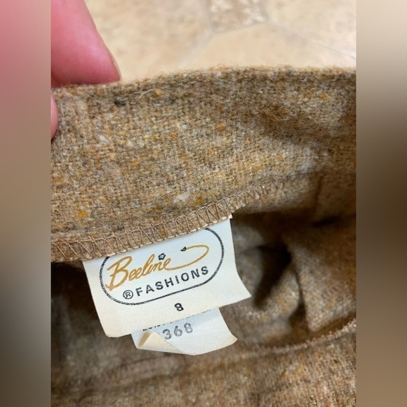 VINTAGE Beeline Fashions Brown A-Line Skirt Size 8 (Read) - Picture 6 of 8